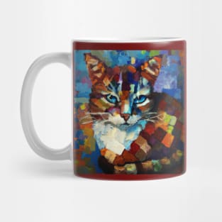 Portrait of a Patchwork Cat Mug